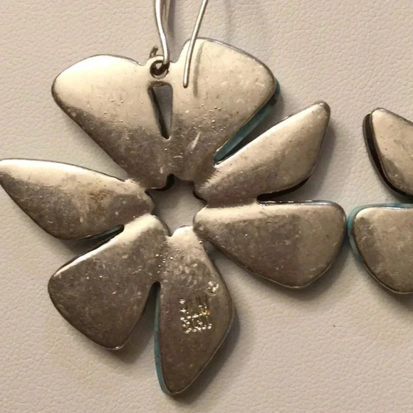 Turquoise Stone Statement Earrings - Picture 3 of 3